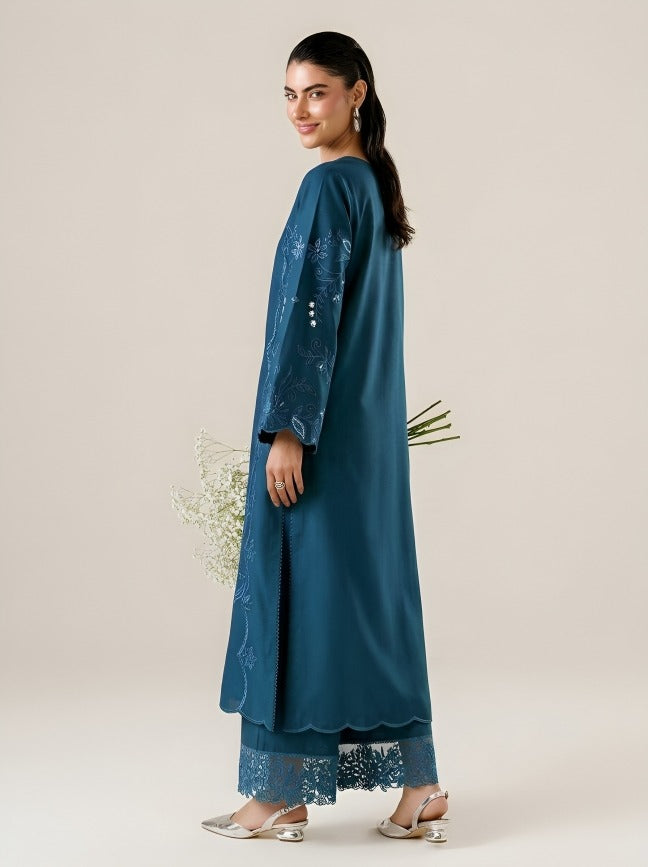 PREMIUM 2PC CO-ORD DHANAK MARINA EMBROIDERY DRESS
